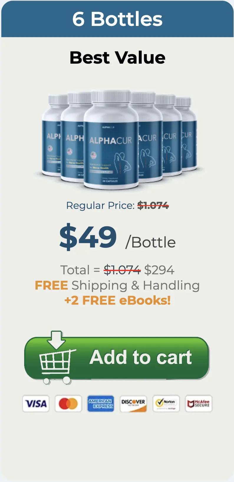 alphacur 6 bottles
